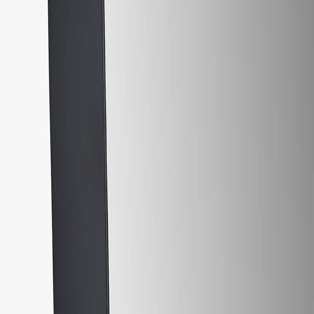 Black Metal Slim Frame Oval Wall Mirror